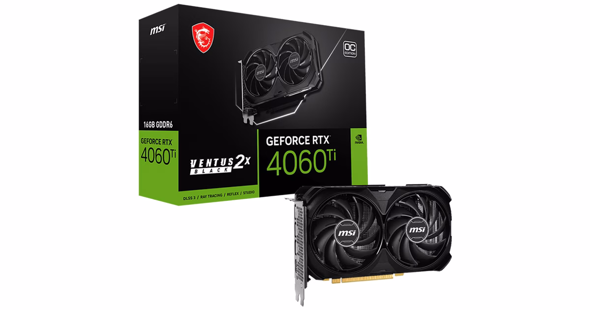 کارت گرافیک ام اس آی مدل GeForce RTX 4060 Ti Ventus 2X Black 16G OC