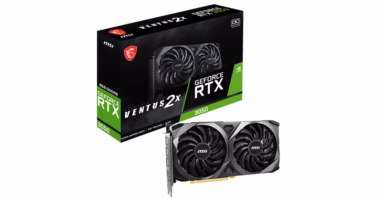 کارت گرافیک ام اس آی مدل RTX 3050 Ventus 2X OC