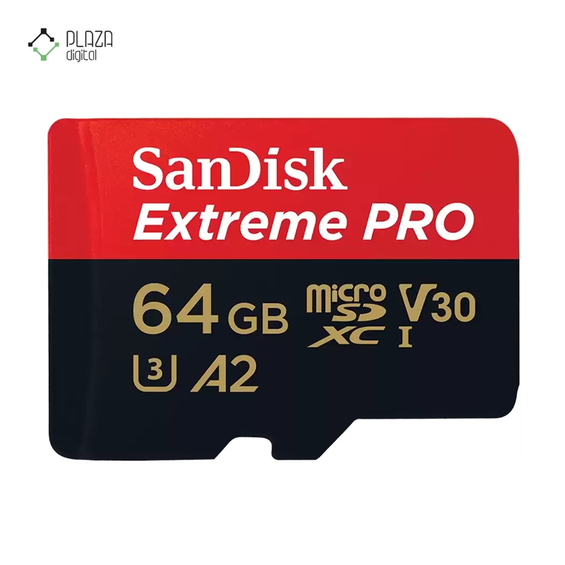 کارت حافظه microSDXC سن دیسک مدل Extreme Pro کلاس V30 استاندارد UHS-I سرعت 200MBps ظرفیت 64 گیگابایت پلازا دیجیتال