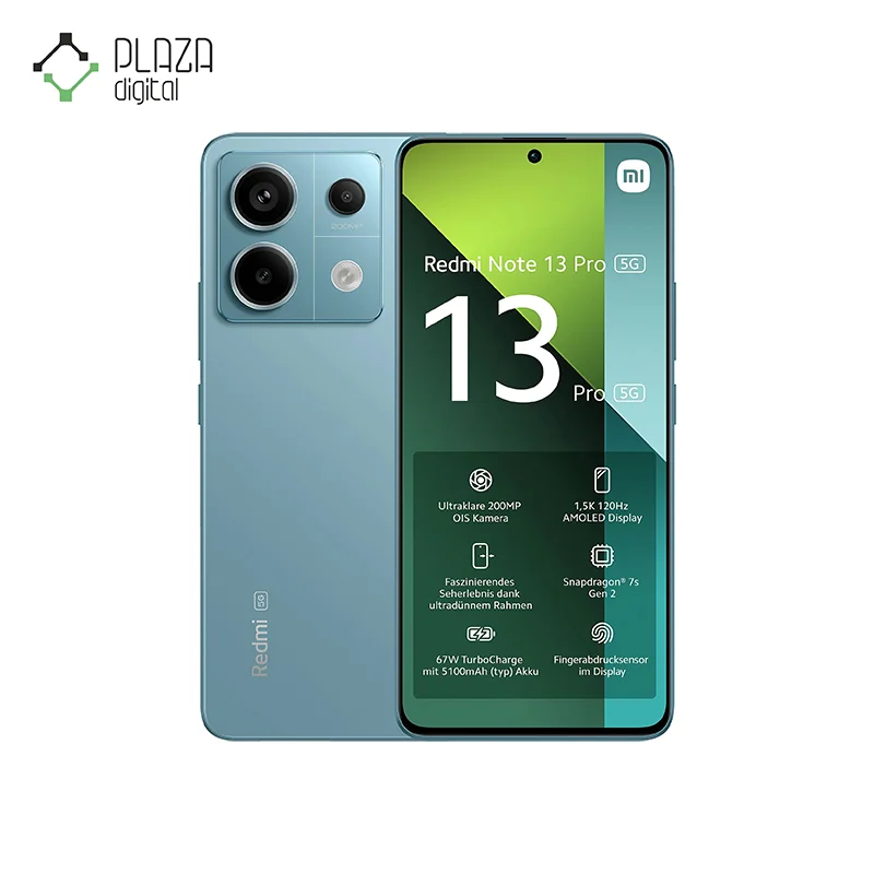 گوشی موبایل شیائومی مدل Redmi Note 13 Pro 5G ظرفیت 512 گیگابایت با رم 16 گیگابایت پک چین – رام گلوبال آبی پلازا دیجیتال