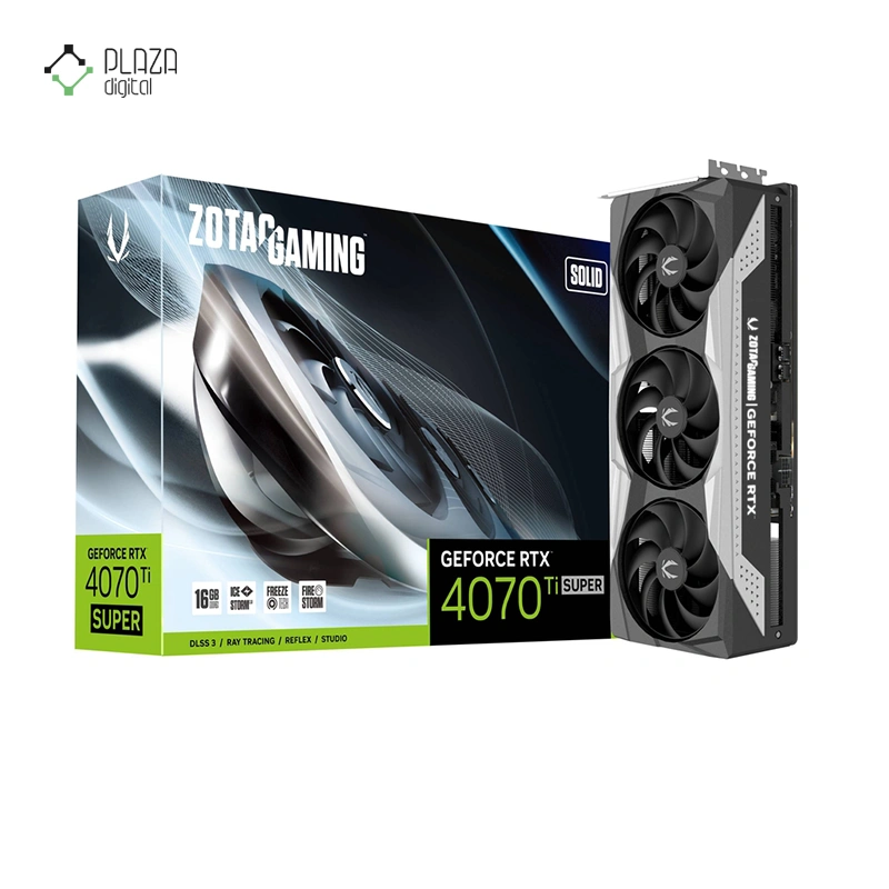 کارت گرافیک زوتک مدل GAMING GeForce RTX 4070 Ti SUPER SOLID 16GB GDDR6X حافظه 16 گیگابایت پلازا دیجیتال