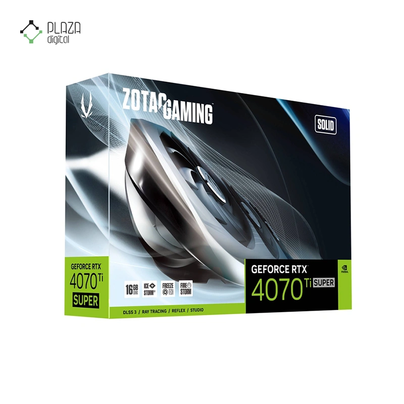 کارت گرافیک زوتک مدل GAMING GeForce RTX 4070 Ti SUPER SOLID 16GB GDDR6X حافظه 16 گیگابایت پلازا دیجیتال