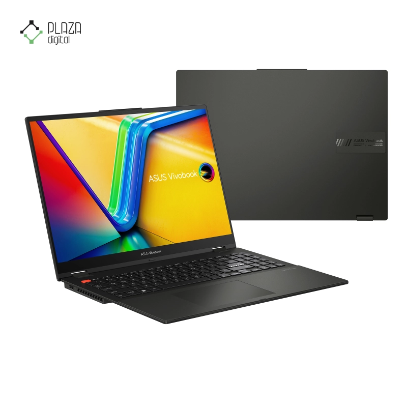 نمای جلو و پشت لپ تاپ ایسوس 16 اینچی مدل Vivobook S 16 Flip TP3604VA i5 1335U 16GB 1TB UHD پلازا دیجیتال