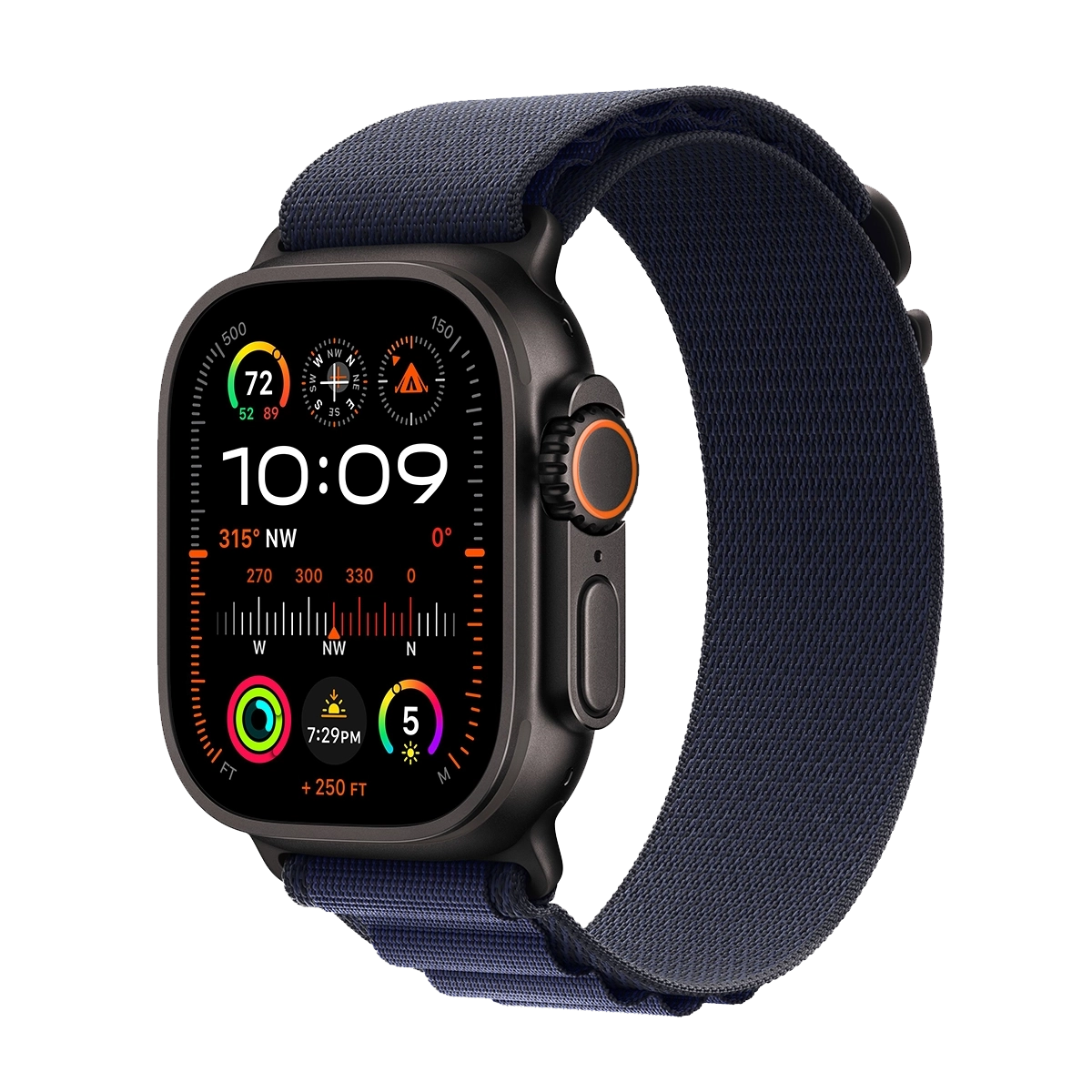 ساعت هوشمند اپل مدل Ultra 2 Alpine Loop Band 49mm مشکی بند سرمه ای پلازا دیجیتال