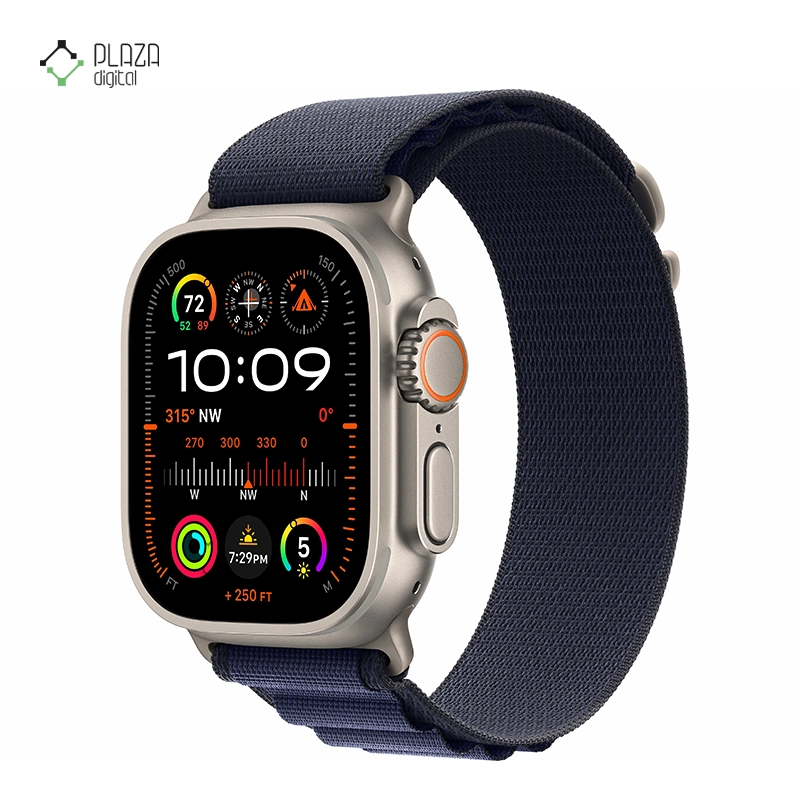 ساعت هوشمند اپل مدل Ultra 2 Alpine Loop Band 49mm تیتانیوم بند سرمه ای پلازا دیجیتال