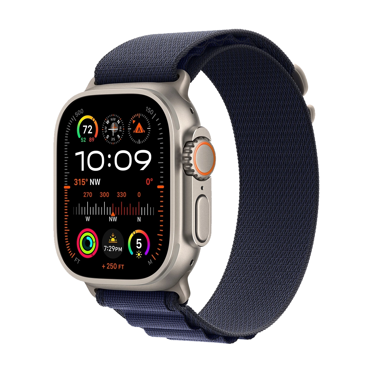 ساعت هوشمند اپل مدل Ultra 2 Alpine Loop Band 49mm تیتانیوم بند سرمه ای پلازا دیجیتال