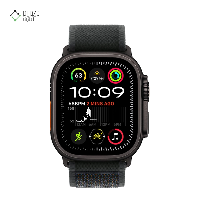 ساعت هوشمند اپل مدل Ultra 2 Trail Loop Band 49mm مشکی بند مشکی پلازا دیجیتال