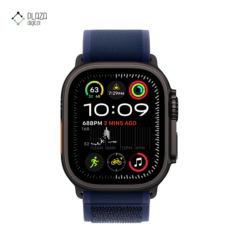 ساعت هوشمند اپل مدل Ultra 2 Trail Loop Band 49mm مشکی بند سرمه ای پلازا دیجیتال