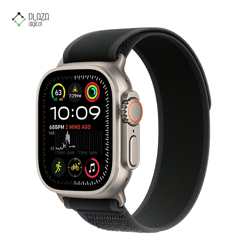 ساعت هوشمند اپل مدل Ultra 2 Trail Loop Band 49mm تیتانیوم بند مشکی پلازا دیجیتال