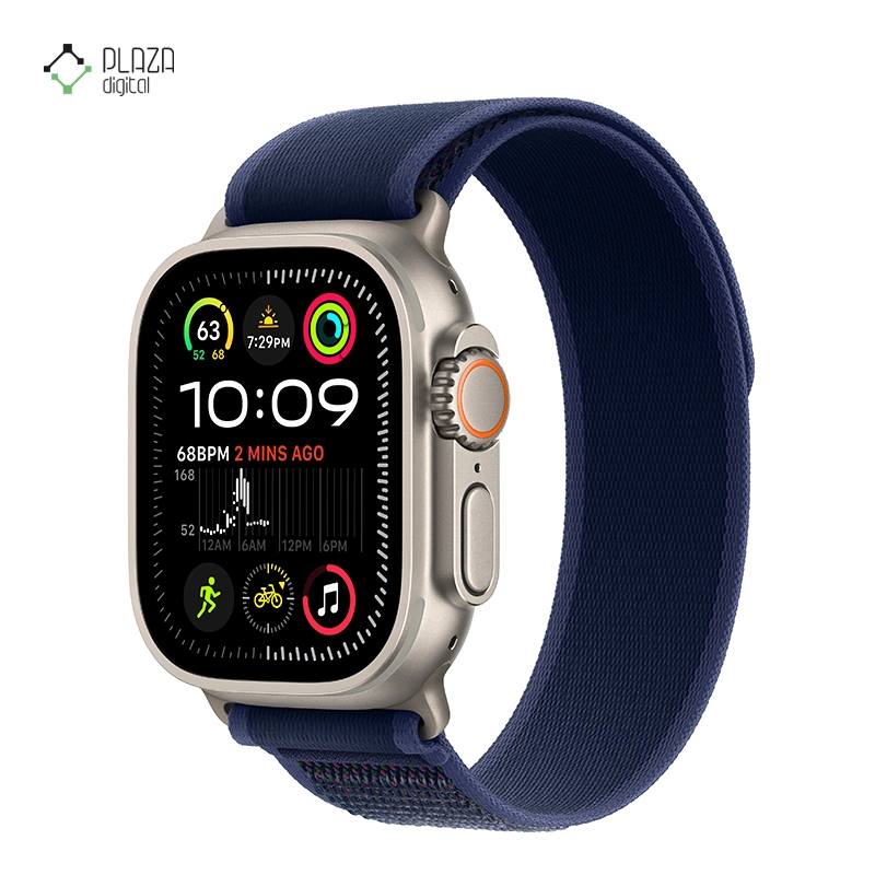 ساعت هوشمند اپل مدل Ultra 2 Trail Loop Band 49mm تیتانیوم بند سرمه ای پلازا دیجیتال