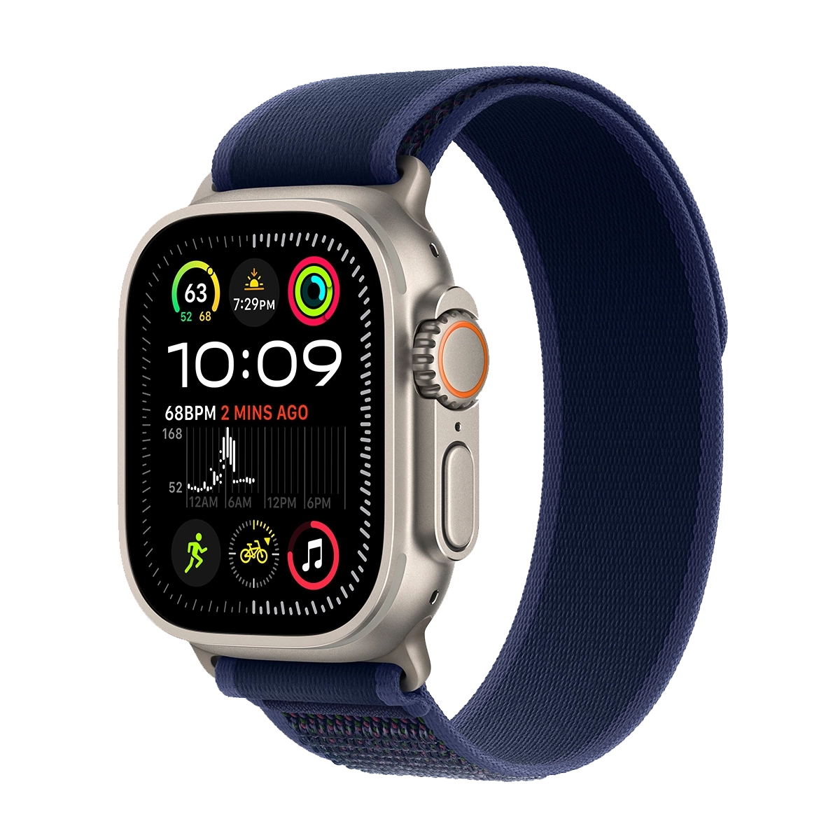 ساعت هوشمند اپل مدل Ultra 2 Trail Loop Band 49mm تیتانیوم بند سرمه ای پلازا دیجیتال