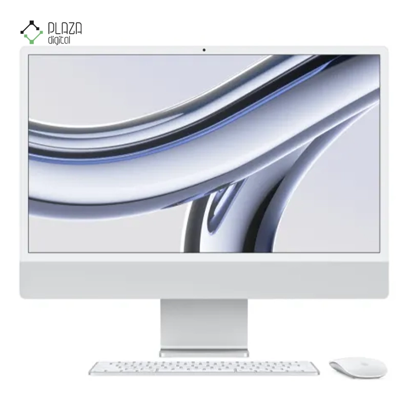 نمای جلو کامپیوتر All in One اپل 24 اینچی مدل iMac MQR93 M3 2023 8GB 256GB پلازا دیجیتال