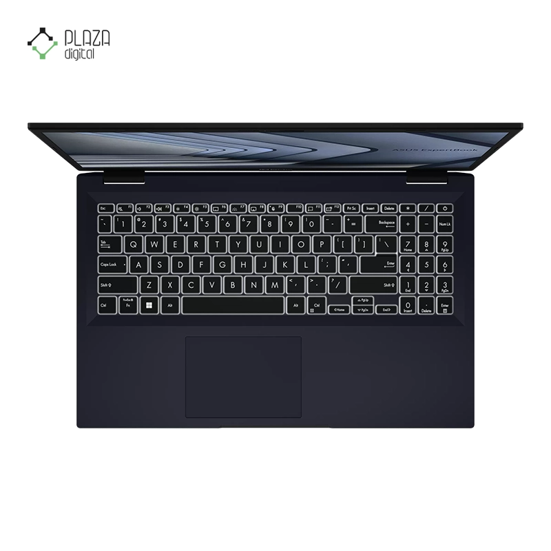 نمای کیبورد لپ تاپ ایسوس 15.6 اینچی مدل ExpertBook B1 B1502CBA-C i5 1235U 40GB 512GB UHD پلازا دیجیتال