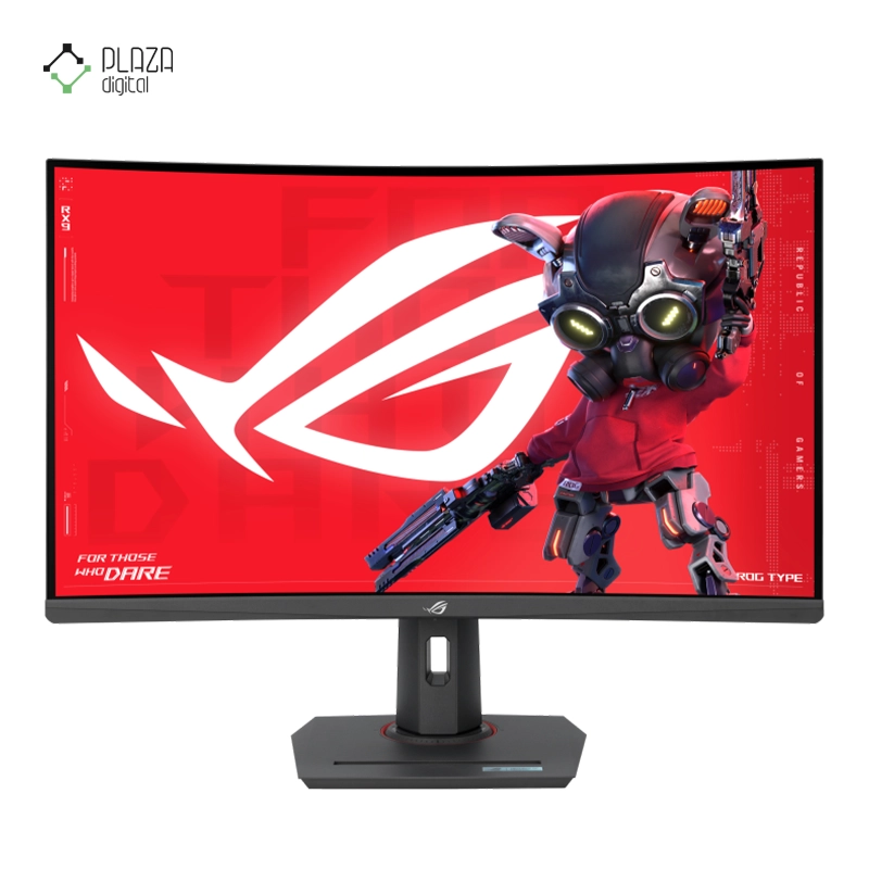 نمای جلو مانیتور گیمینگ ایسوس 32 اینچی مدل ROG Strix XG32WCMS پلازا دیجیتال