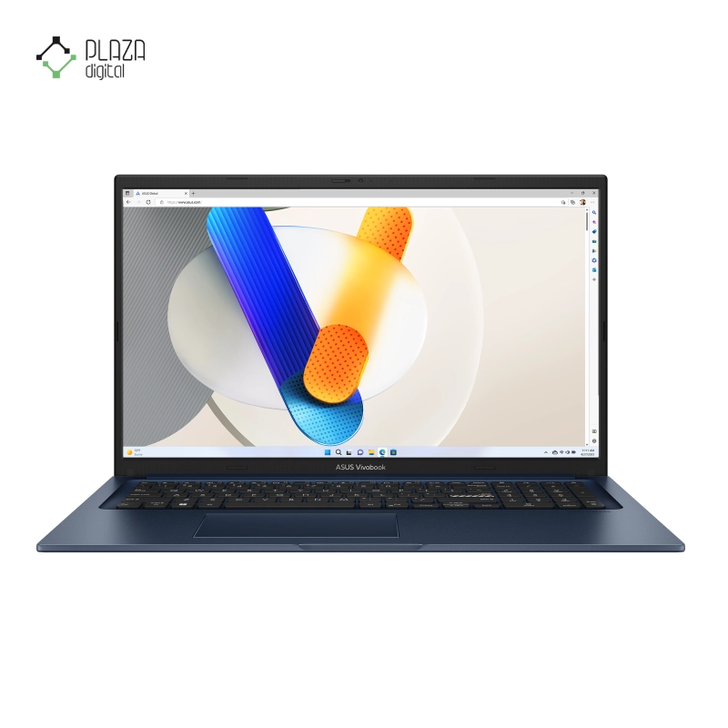 نمای جلو لپ تاپ ایسوس 17 اینچی مدل Vivobook 17 X1704VA-C i7 1355U 16GB 1TB Iris Xe پلازا دیجیتال