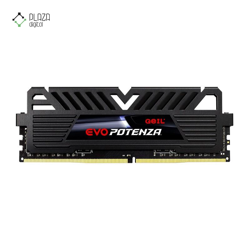 نمای جلو رم کامپیوتر DDR4 گیل مدل EVO Potenza تک کاناله 3000 مگاهرتز CL16 ظرفیت 16 گیگابایت پلازا دیجیتال