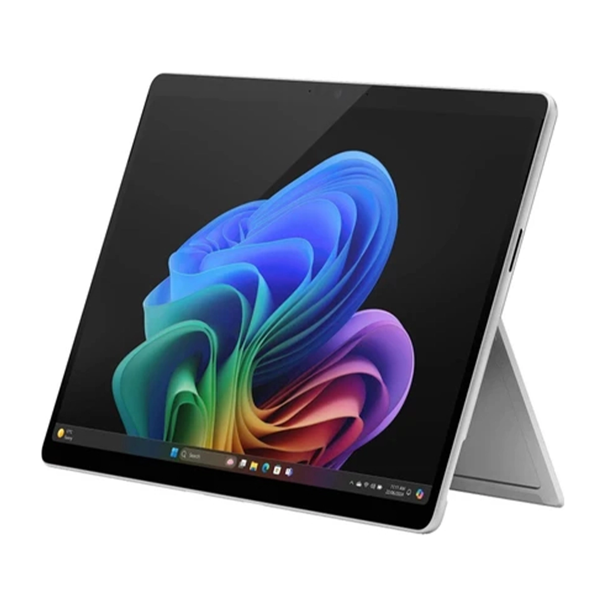 نمای جلو تبلت مایکروسافت 13 اینچی مدل Surface Pro 11 Snapdragon X Elite ظرفیت 256 گیگابایت رم 16 گیگابایت رنگ نقره ای پلازا دیجیتال