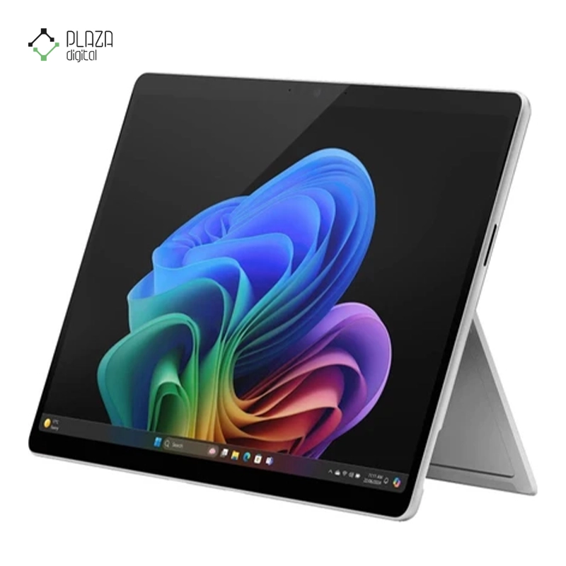 نمای جلو تبلت مایکروسافت 13 اینچی مدل Surface Pro 11 Snapdragon X Elite ظرفیت 256 گیگابایت رم 16 گیگابایت رنگ نقره ای پلازا دیجیتال