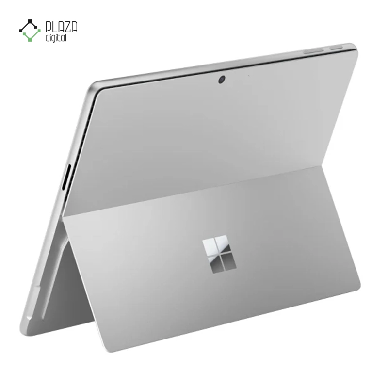 نمای پشت تبلت مایکروسافت 13 اینچی مدل Surface Pro 11 Snapdragon X Elite ظرفیت 256 گیگابایت رم 16 گیگابایت رنگ نقره ای پلازا دیجیتال