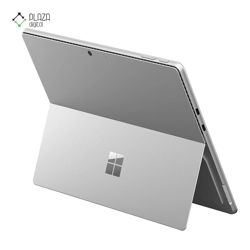 نمای پشت تبلت مایکروسافت 13 اینچی مدل Surface Pro 11 Snapdragon X Elite ظرفیت 256 گیگابایت رم 16 گیگابایت رنگ نقره ای پلازا دیجیتال