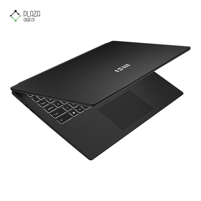 نمای نیمه باز لپ تاپ ام اس ای 15.6 اینچی مدل Modern 15 B12MO i5 1235U 16GB 512GB Iris Xe پلازا دیجیتال