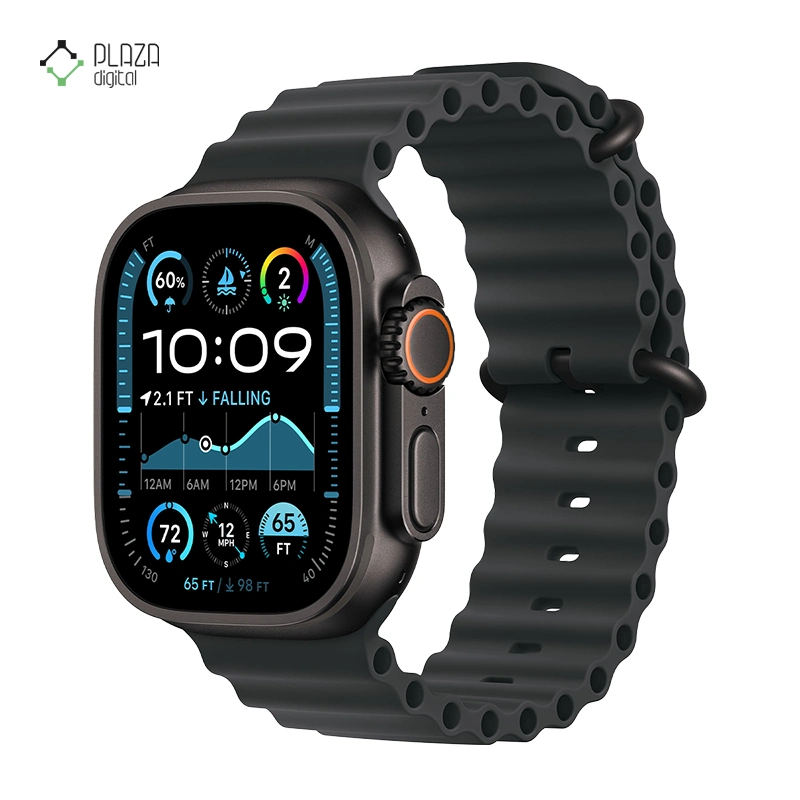 ساعت هوشمند اپل مدل Ultra 2 Ocean Band 49mm بدنه مشکی بند مشکی پلازا دیجیتال