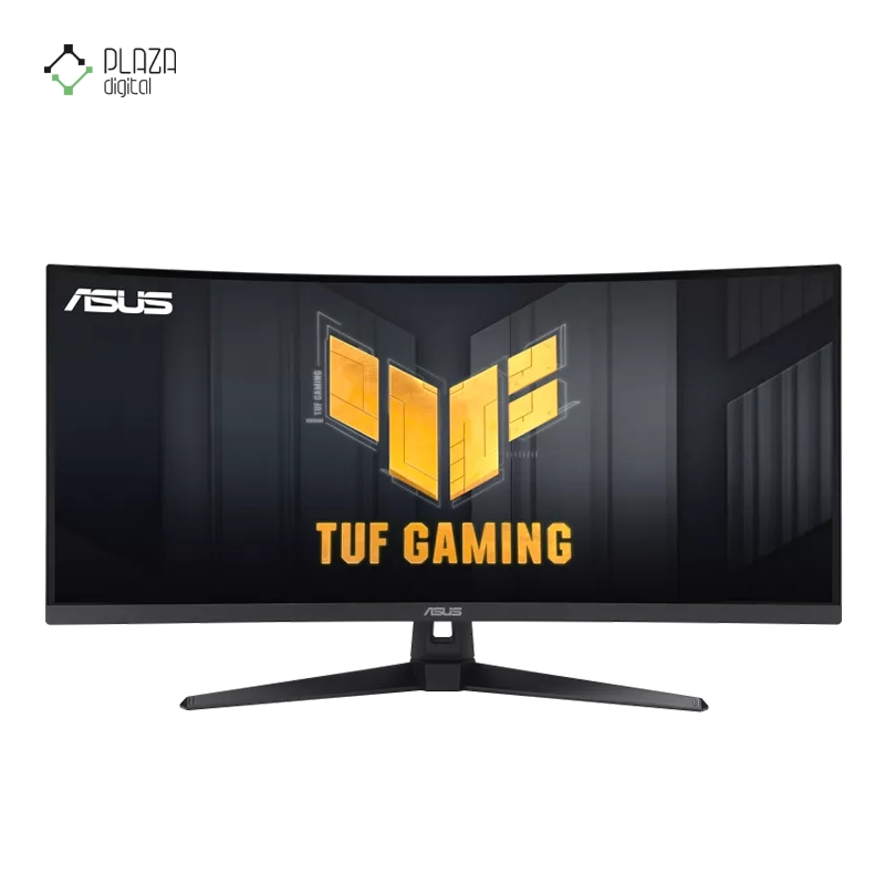 نمای جلو مانیتور گیمینگ ایسوس 34 اینچی مدل TUF Gaming VG34VQ3B پلازا دیجیتال