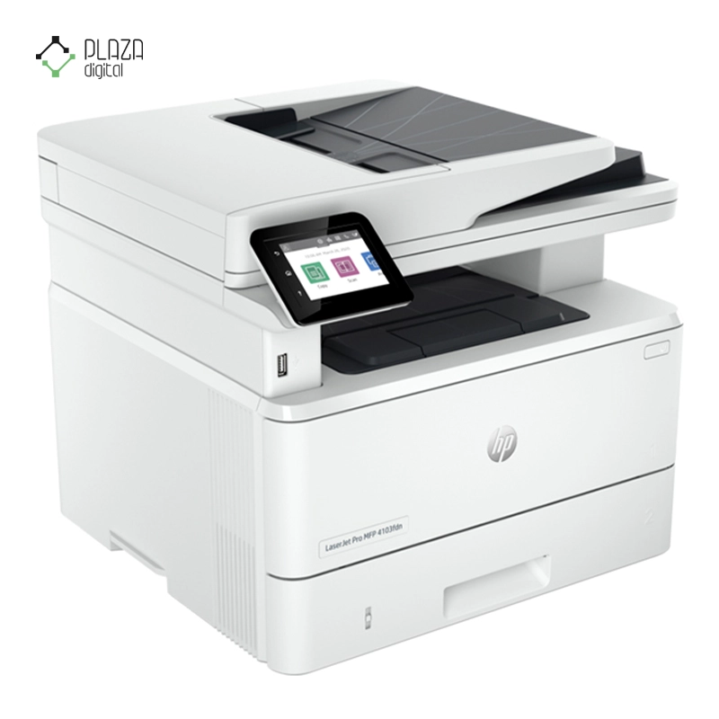 نمای سمت چپ از پرینتر چند کاره لیزری اچ پی مدل LaserJet Pro MFP 4103fdn پلازا دیجیتال