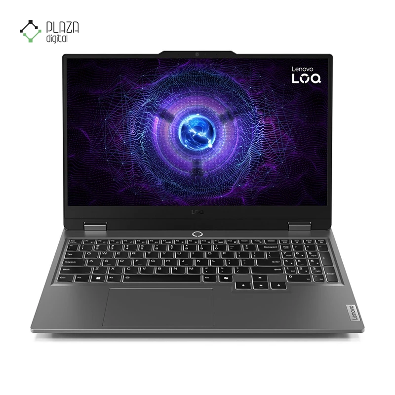 نمای جلو لپ تاپ لنوو 15.6 اینچی مدل LOQ i5 13450HX 24GB 512GB RTX3050 پلازا دیجیتال