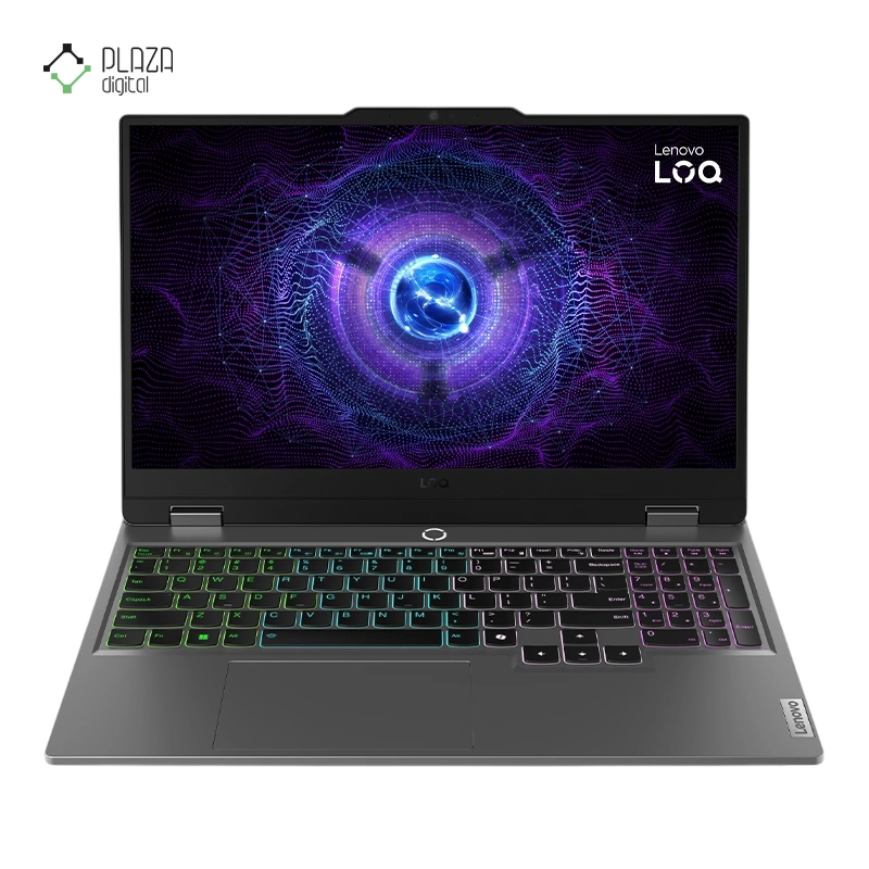 نمای جلو لپ تاپ لنوو 15.6 اینچی مدل LOQ i7 14700HX 16GB 512GB RTX4060 پلازا دیجیتال