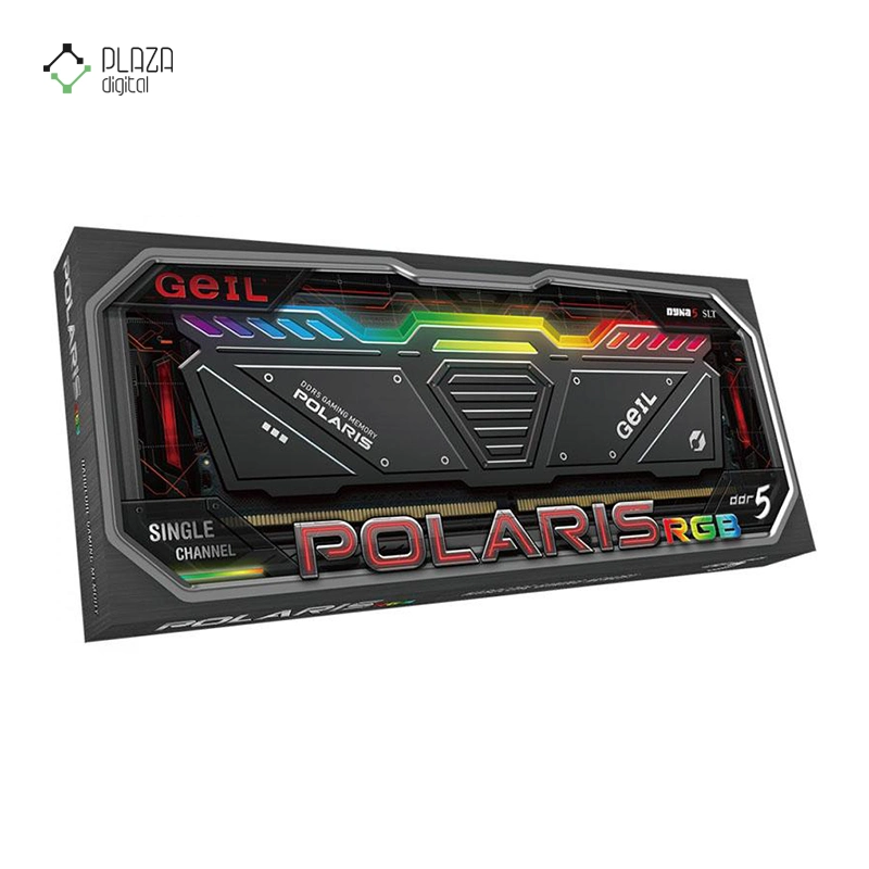 جعبه رم کامپیوتر DDR5 گیل مدل POLARIS RGB تک کاناله 5600 مگاهرتز CL38 ظرفیت 16 گیگابایت پلازا دیجیتال