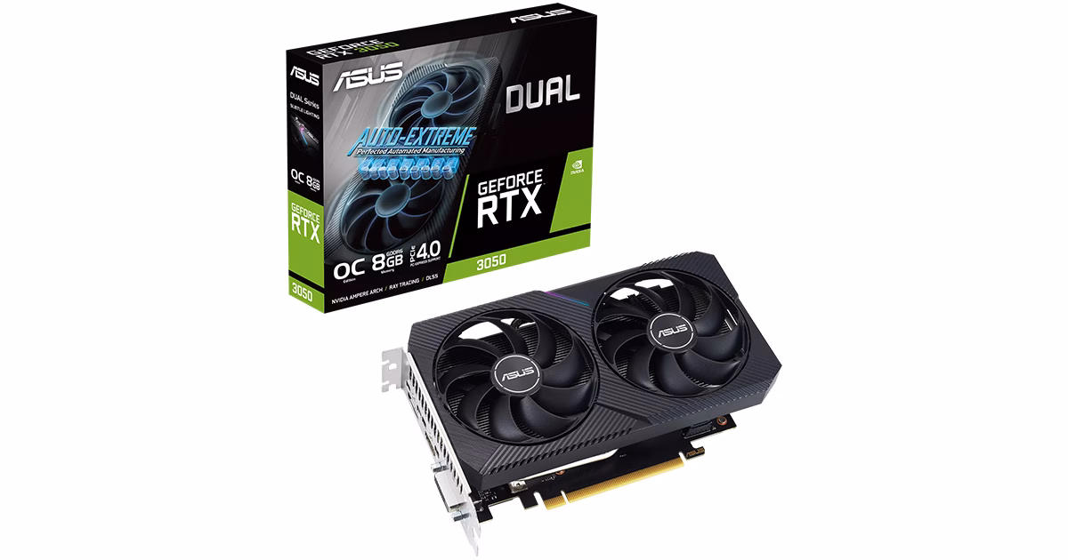 کارت گرافیک ایسوس مدل Dual GeForce RTX 3050 V2 OC Edition 8GB GDDR6 حافظه 8 گیگابایت