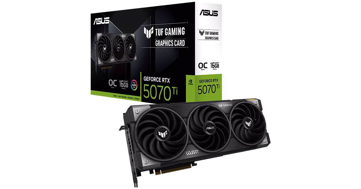 کارت گرافیک ایسوس مدل TUF Gaming GeForce RTX 5070 Ti 16GB GDDR7 OC Edition حافظه 16 گیگابایت