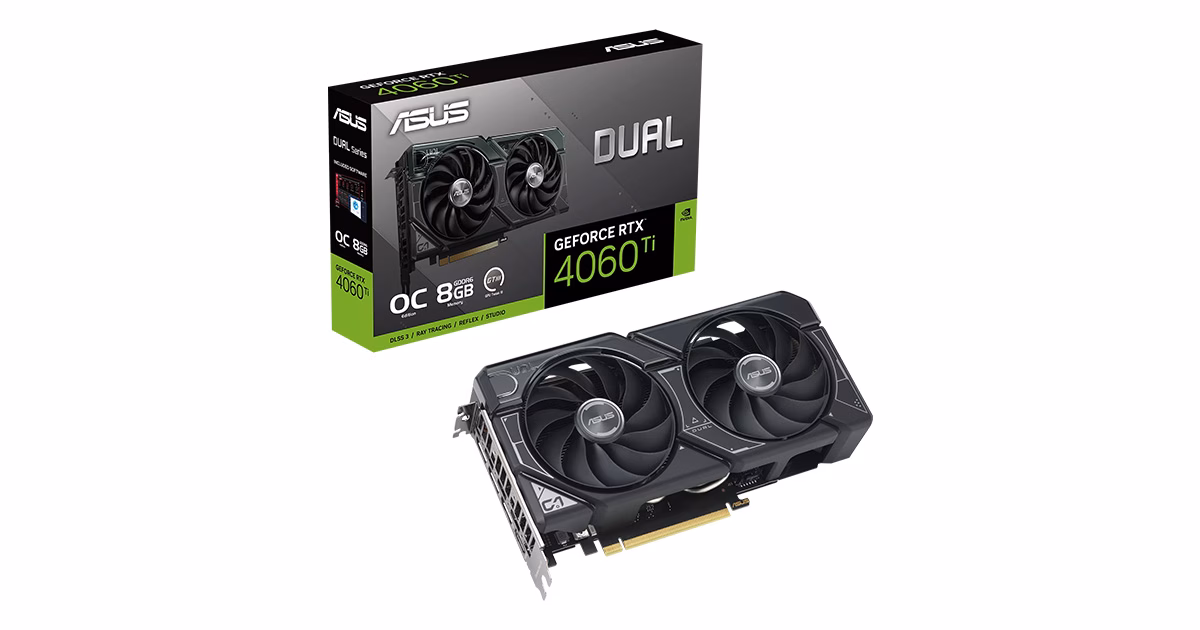 کارت گرافیک ایسوس مدل Dual RTX 4060 Ti O8G GDDR6