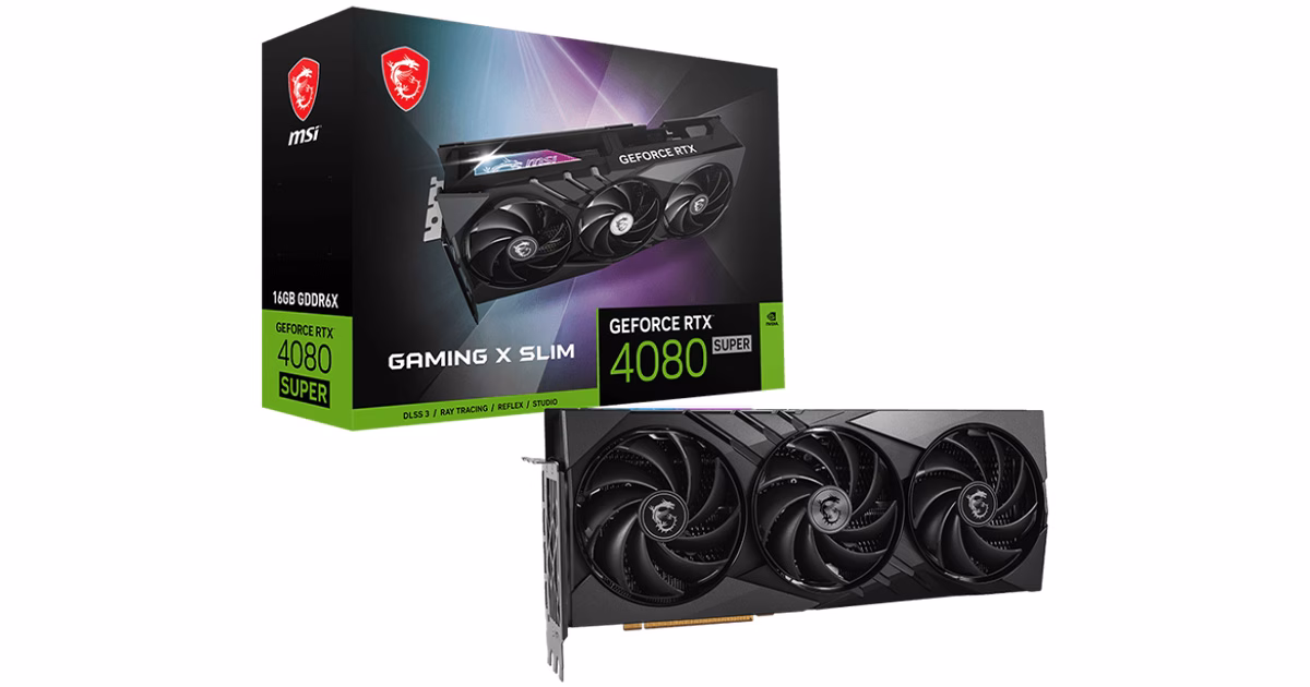 کارت گرافیک ام اس آی مدل GeForce RTX 4080 SUPER 16G GAMING X SLIM حافظه 16 گیگابایت