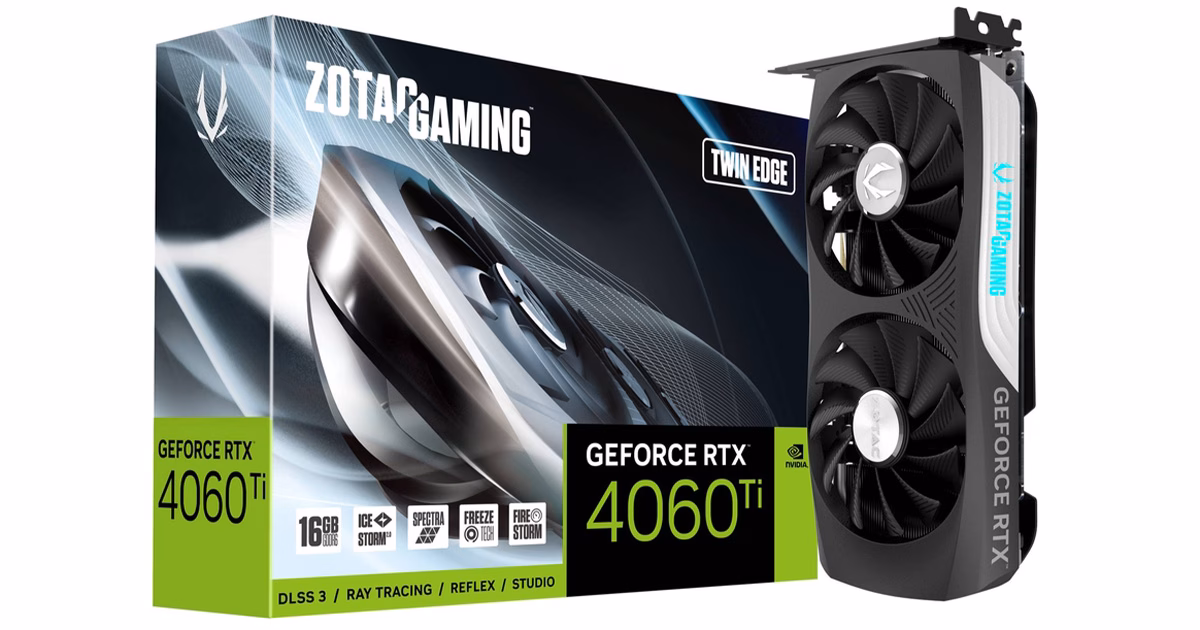 کارت گرافیک زوتک مدل Gaming GeForce RTX 4060 Ti Twin Edge حافظه 16 گیگابایت
