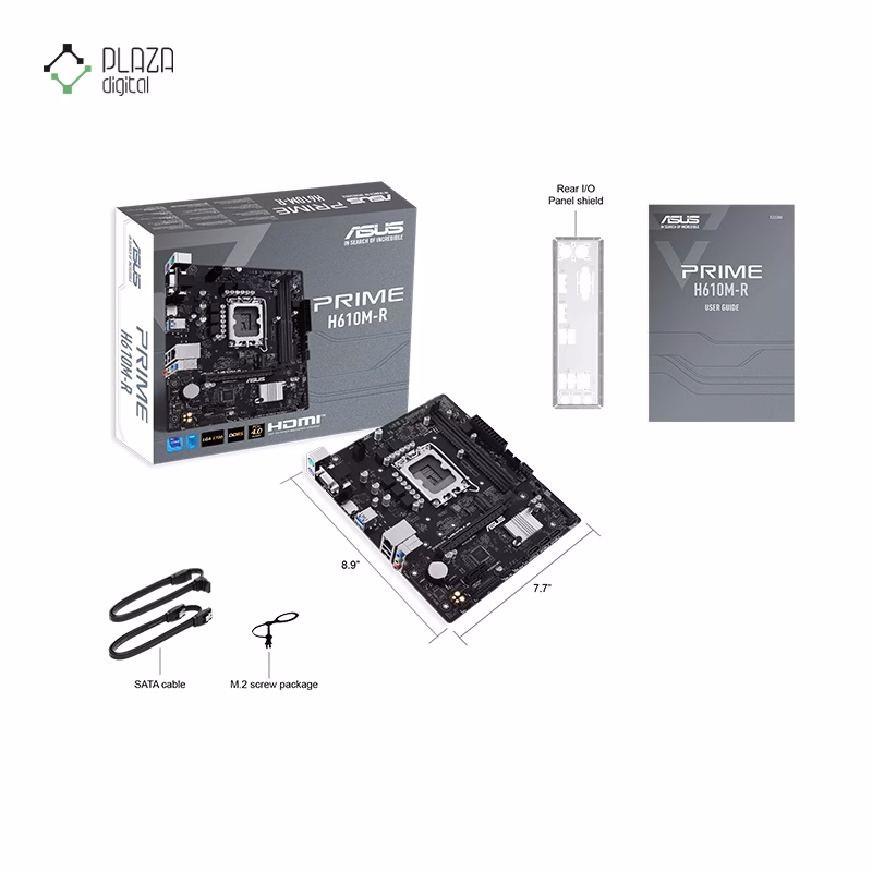 محتویات جعبه مادربرد ایسوس مدل PRIME H610M-R D5 پلازا دیجیتال