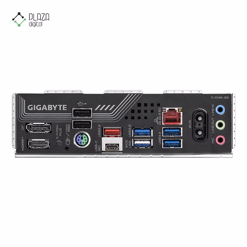 درگاه های مادربرد گیگابایت مدل B850 GAMING X WIFI6E D5 پلازا دیجیتال