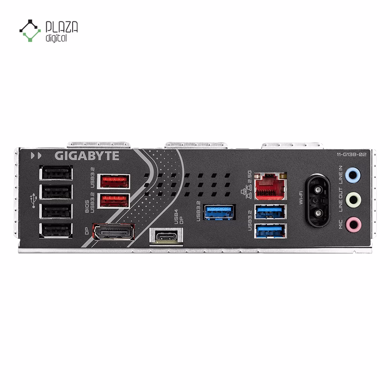 درگاه های مادربرد گیگابایت مدل Z890 EAGLE WIFI7 D5 پلازا دیجیتال