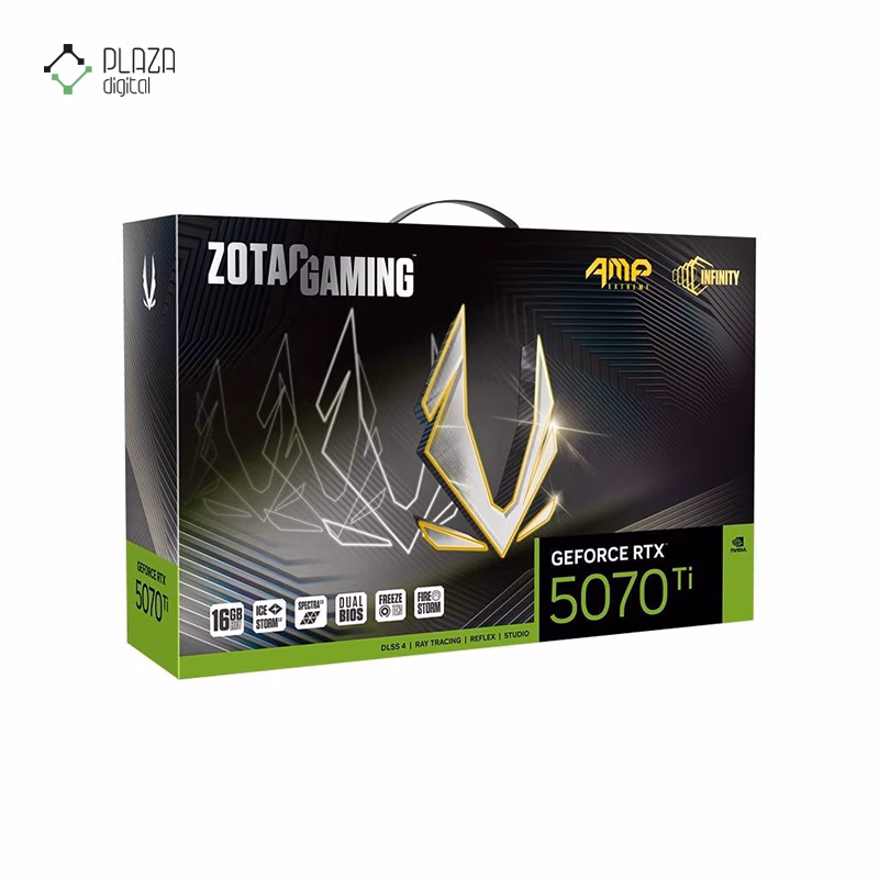 جعبه کارت گرافیک زوتک مدل GAMING GeForce RTX 5070 Ti AMP Extreme INFINITY حافظه 16 گیگابایت پلازا دیجیتال