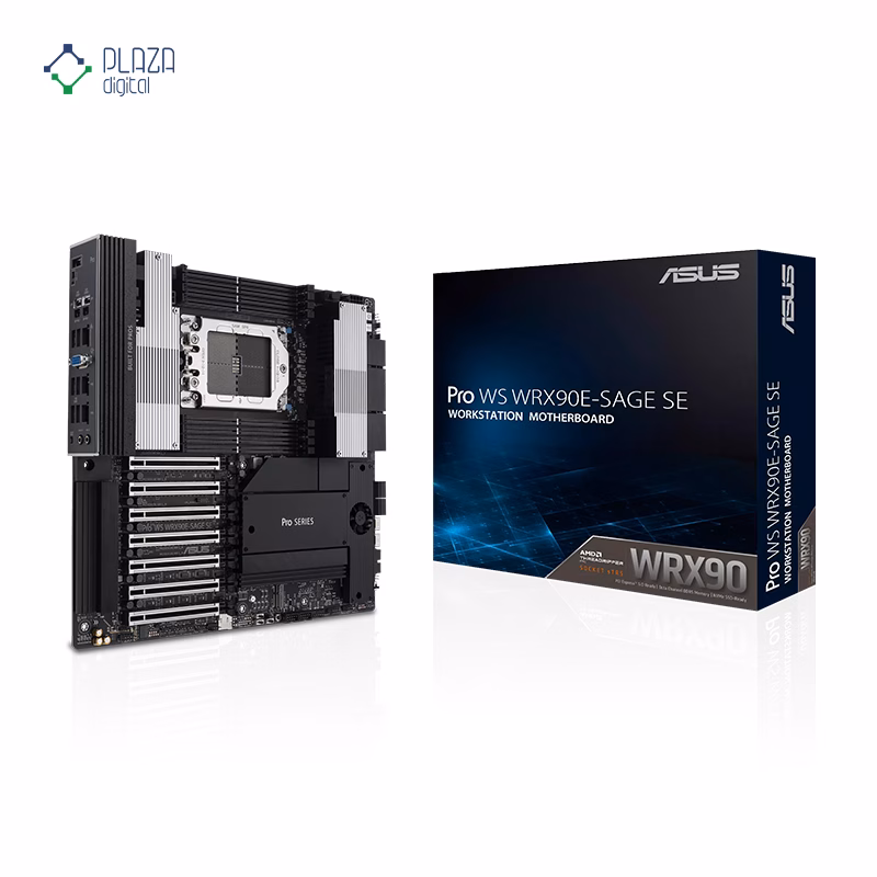جعبه مادربرد ایسوس مدل Pro WS WRX90E-SAGE SE D5 پلازا دیجیتال