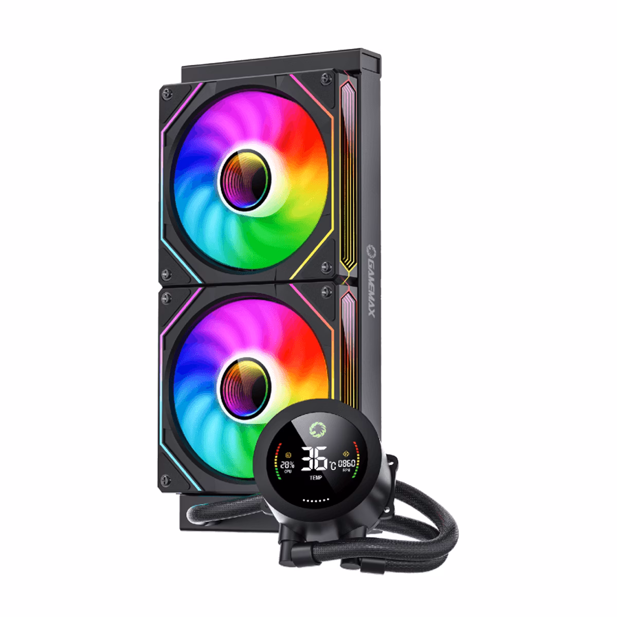 خنک کننده پردازنده مایع گیم مکس مدل IceBurg 240 Digital - مشکی - پلازادیجیتال