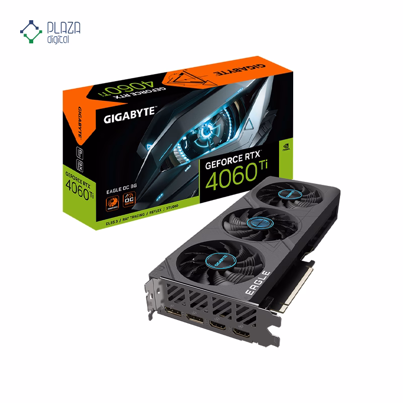 کارت گرافیک گیگابایت مدل GeForce RTX 4060 Ti EAGLE OC 8G حافظه 8 گیگابایت پلازادیجیتال