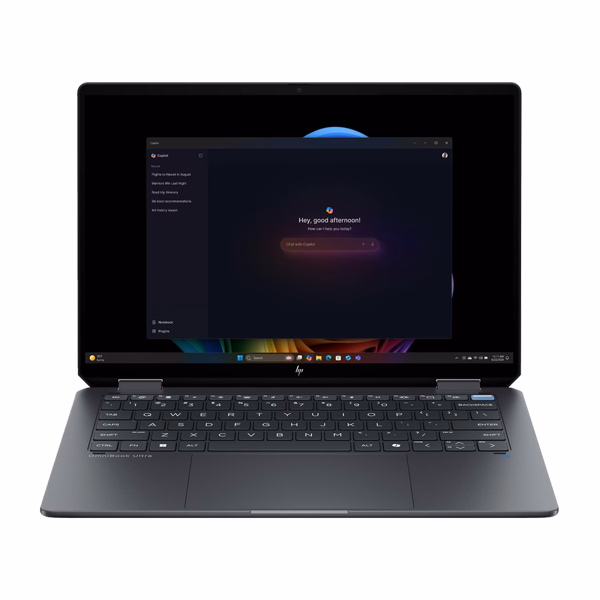 لپ تاپ اچ پی 14 اینچی مدل OmniBook Ultra Flip 14t-fh000 Ultra 7 256V 16GB 1TB Arc - خاکستری - پلازا دیجیتال