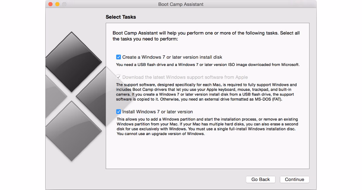 boot camp installation 1