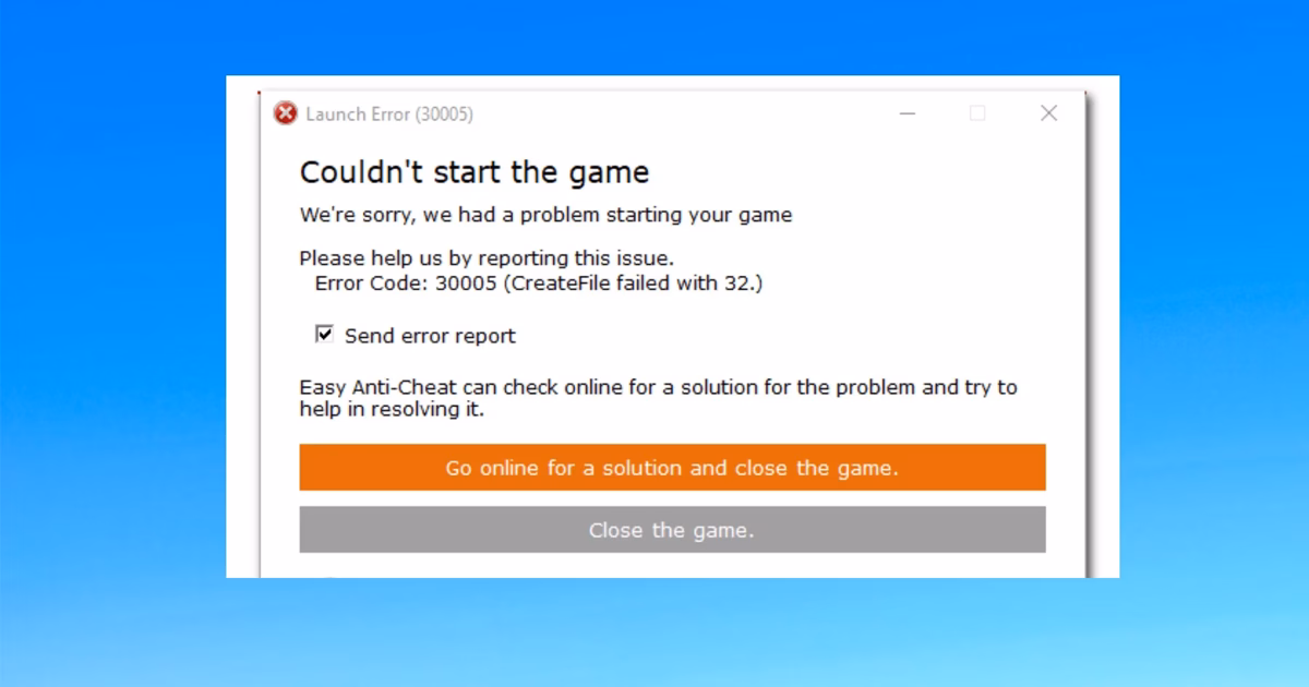 fix error 30005 5