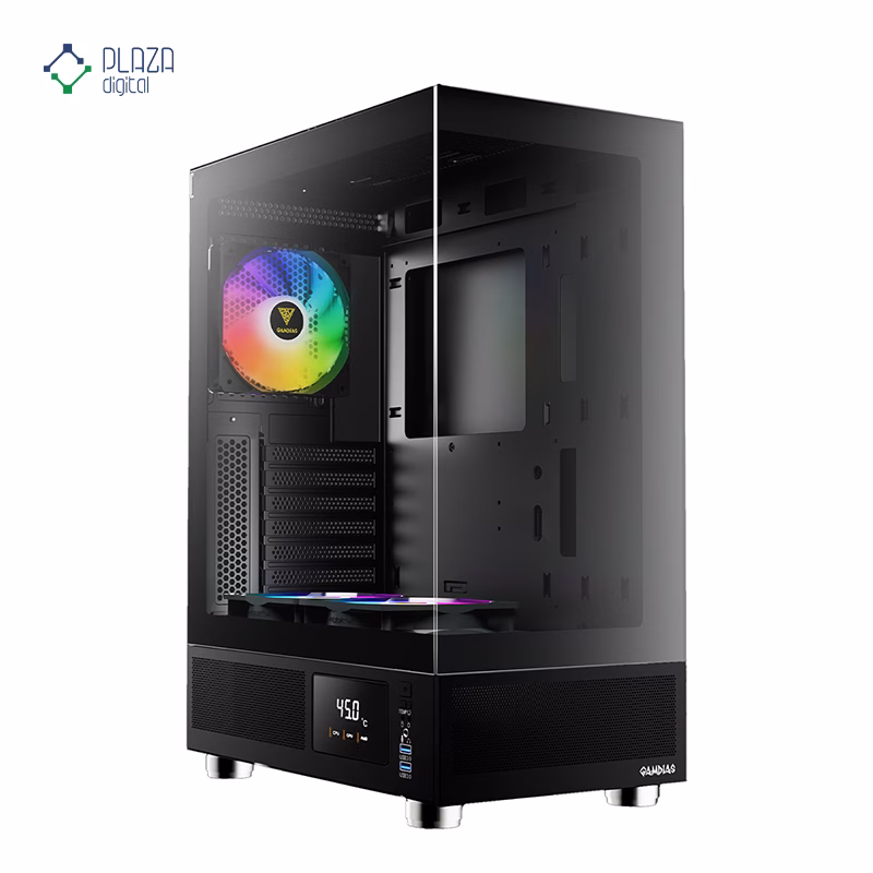 کیس کامپیوتر گیمینگ گیم دیاس مدل ATLAS E1 رنگ مشکی پلازا دیجیتال