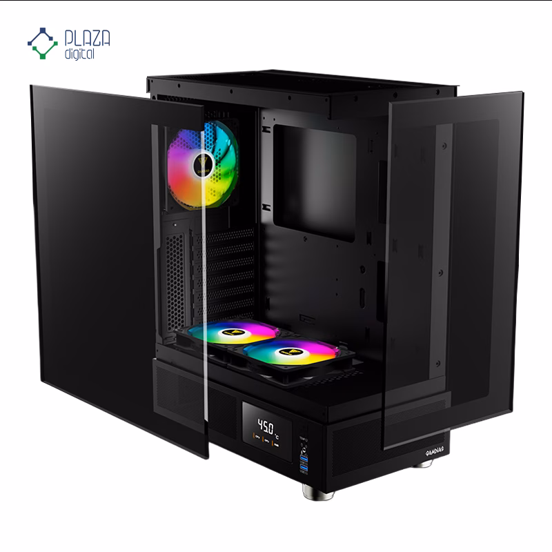 کیس کامپیوتر گیمینگ گیم دیاس مدل ATLAS E1 رنگ مشکی پلازا دیجیتال