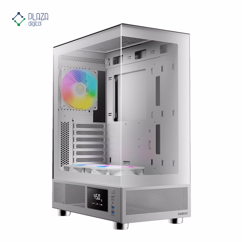 کیس کامپیوتر گیمینگ گیم دیاس مدل ATLAS E1 رنگ سفید پلازا دیجیتال