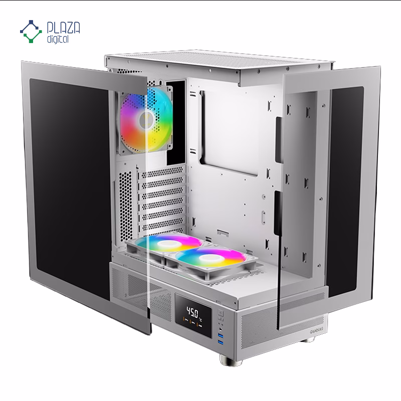 کیس کامپیوتر گیمینگ گیم دیاس مدل ATLAS E1 رنگ سفید پلازا دیجیتال